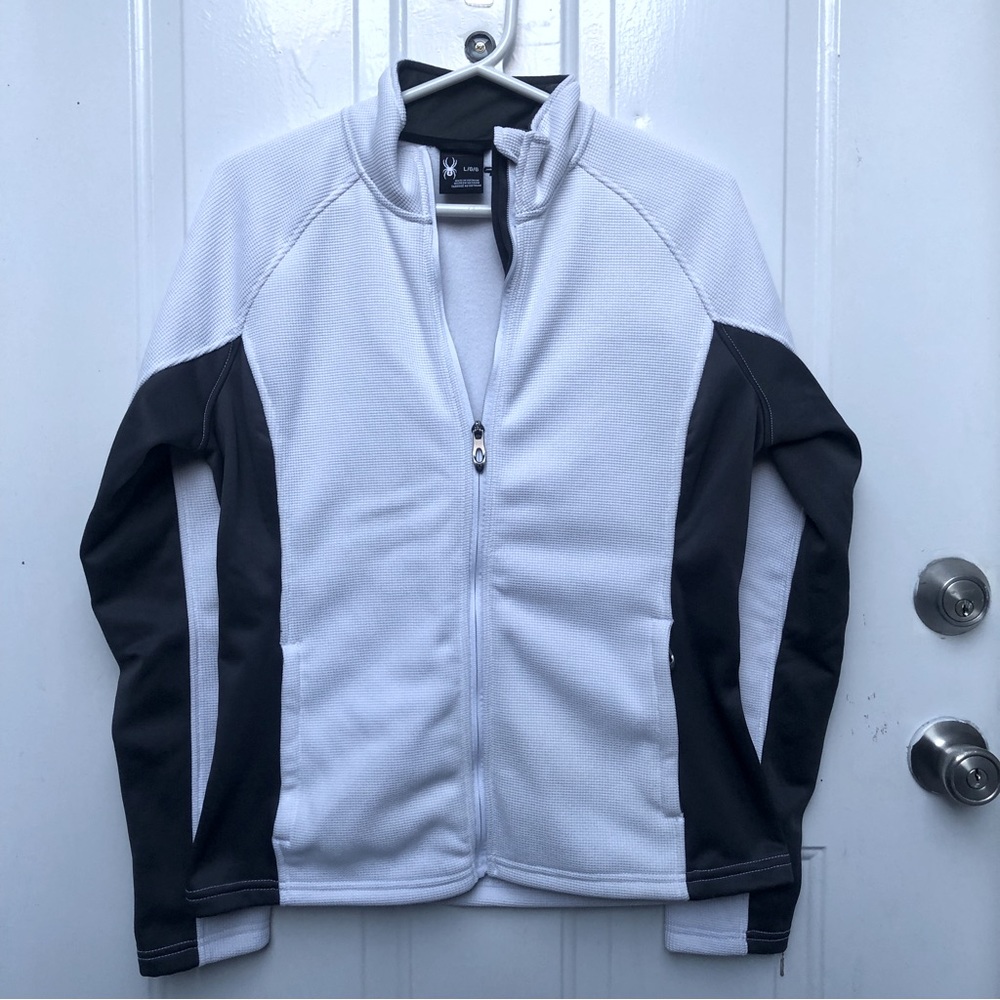 Spyder women’s zip up large white and grey 🤍 - Picture 1 of 9
